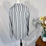 STARK X Double Layer Lightweight Gauze Cotton Button Up Striped Shirt Sz M💛 Gray Size M Photo 4