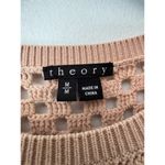 Theory Peach Crochet Knit Lined Sleeveless Knee Length Dress Size Medium Photo 6