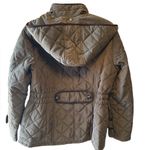 Esprit  Khaki Green Quilted Utility Jacket MP Medium Petite Diamond Hood Gorpcore Photo 2