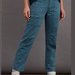 Anthropologie Pilcro Wanderer Zebra Print Utility Pants Size 26 Linen Crop Photo 0