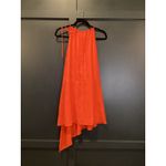 One One Six halter trapeze Asymmetrical Sleeveless mini sheath Dress Orange S Photo 2