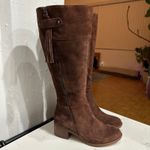 Naturalizer Women's Demi Wide-Calf Tall Zip-Up Boots Dark Brown Suede,Size 4,New Photo 4