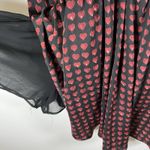 ZARA  Red Black Heart Print Long Sleeves Romper‎ Women's Size XS Photo 4