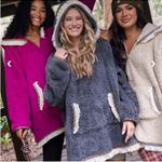 Natural Life  | Beige Blanket Hoodie Faux Sherpa Oversized Photo 1