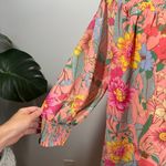 Umgee Dress Women M Pink Anthropologie Flamingo Floral Off-Shoulder Shift Summer Photo 2