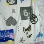 BP  Collage Print Mesh Short sleeve Crewneck Dress Women Size Large Photo 6