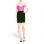 Lucy Paris Fuchsia Black Color Block Cut Out Mini Dress Size Large Photo 7