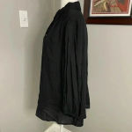 Philosophy  Woman Black Button Down Blouse Size 1X NEW Classic Closet Staple Photo 2