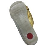 FitFlop Twine Slide Sandals Twist Flat Comfort Metallic Leather Gold Size US 10 Photo 12