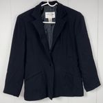 Oscar de la Renta  Vintage Black Button Blazer Jacket 4R Wool Blend Classic Work Photo 0