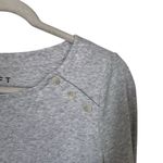 LOFT Womens Sz S Gray Top Long Sleeve Cotton Blend Knit Pullover Shirt Marled Photo 3