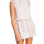 1. State State Women’s Mock Neck Tiered Smocked Floral Flutter Sleeve Mini Dress M Photo 0