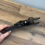 Tory Burch Black Leather Thong Flip Flop Sandal Logo Stud Detail Photo 8