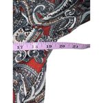 Groovy 1970s Domanique Red & Black Paisley Blouse Size 14 Photo 4