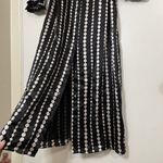 NWOT Kate Spade Pearl drops ruffle high neck long sleeve silk midi belted dress Black Size 4 Photo 9