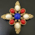 Vintage SARAH COVENTRY Americana Red White & Blue Gold Photo 1