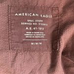 American Eagle  Corduroy Cropped Bomber Jacket Brown/Rust Size Medium Photo 9