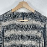 R.E.O. Originals‎ Vintage Animal Print Dress Long Sleeve Made in USA Size Medium Black Photo 4