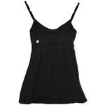 Lululemon Womens Debut Tank Top Black Spaghetti Strap Built-In Bra Top Size 2 Photo 1