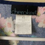 Cherokee & Dickies Scrub Set Top and Pants Floral blue & White XS Photo 5