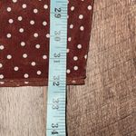 Exlura Women's High Waist Elastic Polka Dot Pleated Midi Tiered Skirt Brown Sma Photo 7