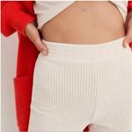Aerie  Women's Groove On Flare Ribbed Cream High Waist Stretch Pants Photo 0