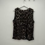 Chico's Black Gold Sequin Tank Top Sleeveless Y2k Size 3 (Large) Formal Party Photo 6