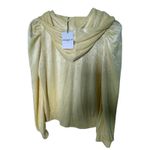 Generation Love Primrose Hoodie Small Butter Yellow Velvet NWT Women's Pullover Photo 9