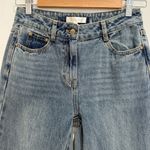 Love Shack Fancy  Kala Flare Jeans High Rise Bow Detail Montauk Blue Size 25 New Photo 6