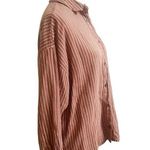 CALIA By Carrie Underwood Linen Blend Collared Shirt Button Front Small Brown Photo 2