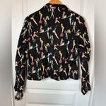 VINTAGE LORIZONI Trendy Black Patterned Women's Jacket size M Size M Photo 3