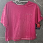 Champion NWT Authentic Athletic Hot Pink Barbie Cropped Short Sleeve Shirt Small Photo 0