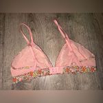 Aerie American Eagle Outfitters Floral Pink Lace Bralette Photo 3