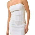 Blue Blush  Gift Me Strapless Bodycon Mini Dress Ivory Size Medium NWT Photo 0