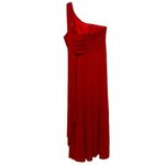 Alex Evenings Red Chiffon One Shoulder Gown Size 8 Photo 1
