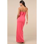 Lulus Classy Consideration Coral Pink Strapless Maxi Dress Size M Red Size M Photo 8