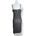 Vintage 90s Express Black Lace Slip Dress Nude Lined USA Made Medium Romantic Photo 4