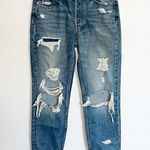Gap Denim Cheeky Straight Destressed Destroyed Button Fly Jeans Photo 0