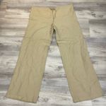 Streetwear Society 55% Linen Tan Drawstring Wide Leg Women’s Pants Size Medium Photo 0