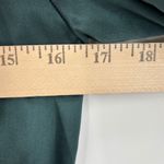 VTG Paris France Green Silk V Neck Long Sleeve Tie Waist Tunic Shirt Size 36 XS Photo 8