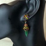 HEIDI DAUS Elegant Multicolor Drop Earrings Purple Photo 4