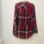 Free People Easy Street Plaid Long Sleeve tunic blouse red blue sz XS Photo 2