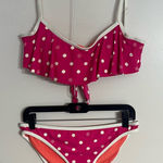 Coco Rave Women’s Pink Polka Dot Bikini Set Size Medium/Large Top Large Bottoms Photo 0