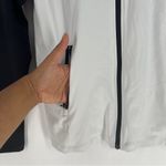 REDVANLY Women’s Medium White/Black Contrast Sleeve Full Photo 3