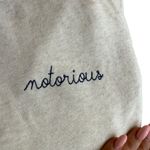 Maison Labiche M Notorious Embroidered Crewneck Sweatshirt‎ Beige Navy Cotton Blue Size M Photo 3