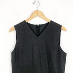 Vince Sleeveless Drop Waist Pleated Dress Charcoal Gray Size 10 Workwear Classic Photo 3