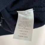 Talbots  | Petite 3/4 Sleeve Sweater Navy Butterfly Print Cotton Blend Womens LP Photo 3