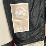 Michael Kors Michael  Shearling Trim Faux leather sleeves Puffer Jacket. SZ.L Photo 13