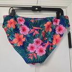Ymi NWT  2 pcs Bandeau Bikini Swimsuit Size Xlarge Tropical Hot Hibiscus Print Photo 2
