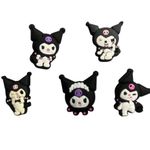 New! 5 Kuromi Croc/Shoe Charms Black Size undefined Photo 0